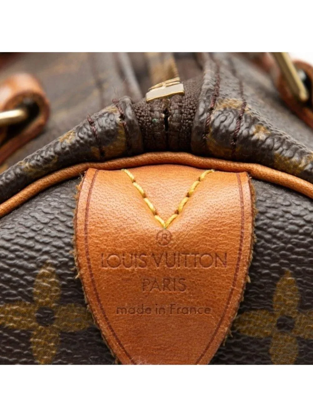 Louis Vuitton Monogram Speedy 25 Mini Boston Bag Brown Leather